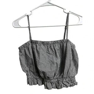 Brandy Melovele Gingham‎ Cropped Tank Top
